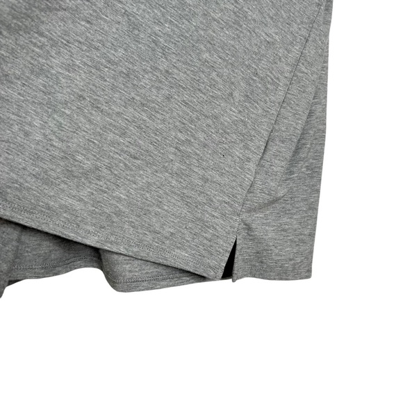 Lands’ End Heather Gray V Neck Rayon Blend Slouchy Short Sleeve Blouse - Picture 11 of 12